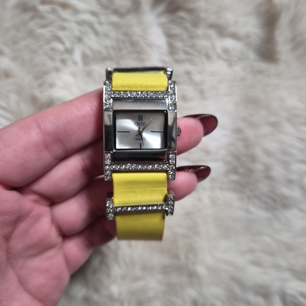 Cache Yellow and Silver Women's Watch - Picture 6 of 10